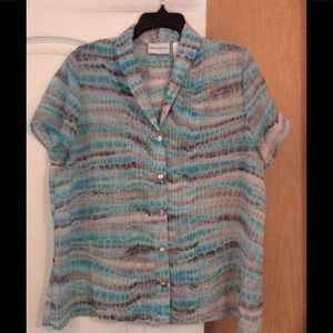 Alfred D-Multi printed women top plus 14 (2/$18)